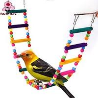 FUN OF PETSLength 80cm Colorful Climbing Ladders with Beads for Birds