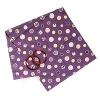 Furoshiki With Ring Handles - Purple, Temari Pattern
