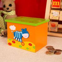 Funky Cow Wooden Money Box