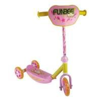 Funbee Three Wheel Kids Tri-scooter With Front Plate And Adjustable Handlebar Pink/yellow (ofun13-f)