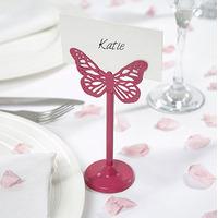 Fuchsia Butterfly Place Card Holder