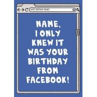 Funny Facebook Birthday Card