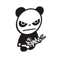 Funny Hi Panda Car Sticker Car Window Wall Decal Car Styling