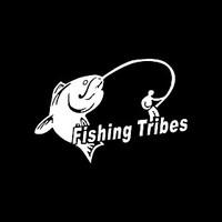 Funny Fishing Tribes Car Sticker Car Window Wall Decal Car Styling (1pcs)