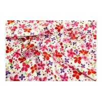 funky floral cotton poplin dress fabric