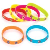 funky faces wrist bands pack of 36