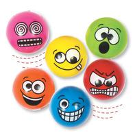 Funny Faces High Bounce Balls (Pack of 6)