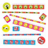 funky faces 4 piece stationery sets pack of 6 sets
