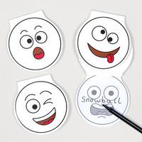 funny face snowball memo pads pack of 8