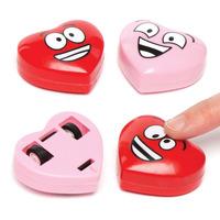 Funky Face Heart Pull Back Racers (Pack of 4)