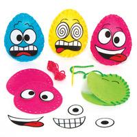Funky Face Egg Sewing Kits (Pack of 4)