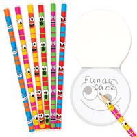 funny faces pencils pack of 12