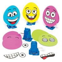 Funky Face Egg Wind-Up Racer Kits (Pack of 4)