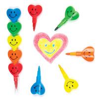 Funky Face Heart Pop-a-Crayons (Pack of 30)