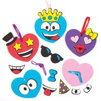 Funky Face Heart Mix & Match Decoration Kits (Pack of 8)