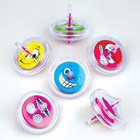funky faces spinning tops pack of 6