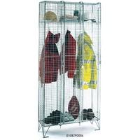 Full Height Wire Mesh Lockers with 2 Doors - Nest of 3 305w x 457d