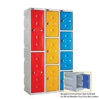 Full Height All Weather Duty 4 Door Plastic Locker