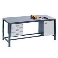 Fully Welded Engineers Bench - Beech Top 1200 wide x 600 deep