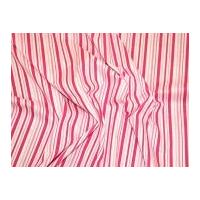 funky stripes print polycotton dress fabric pink