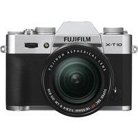 Fujifilm Finepix X-T10 Digital Mirrorless Camera with 18-55mm f/2.8-4 R LM OIS Lenses - Silver