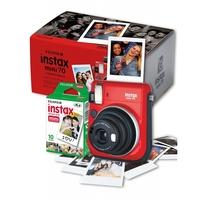 Fujifilm Instax Mini 70 Instant Camera - Red inc 10 Shots