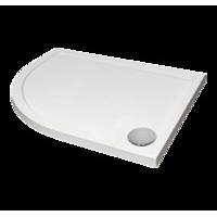 Fusion Designer Left-Hand Offset Quad Shower Tray with Waste 900mm x 760mm