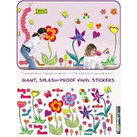 funtosee stickers funky flowers 01003