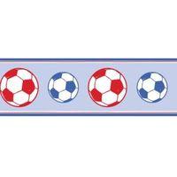 Fun4Walls Football Blue & Red Border