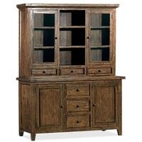 Furniture Link Wellington Chestnut Reclaimed Pine Sideboard with Hutch