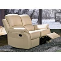 furniture link roma cream leather 2 seater fixed sofa