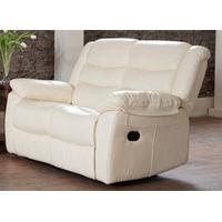 Furniture Link Marco Cream Leather 2 Seater Recliner Sofa