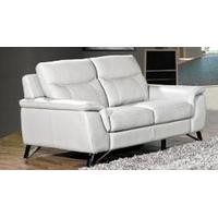 Furniture Link Paloma Putty Leather 2 Seater Recliner Sofa