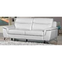 Furniture Link Paloma Putty Leather 3 Seater Recliner Sofa