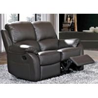 Furniture Link Roma Brown Leather 2 Seater Recliner Sofa