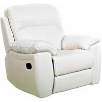 Furniture Link Aston Ivory Leather Fixed Armchair