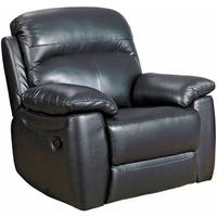Furniture Link Aston Black Leather Fixed Armchair
