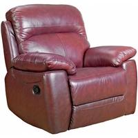 Furniture Link Aston Chestnut Leather Fixed Armchair