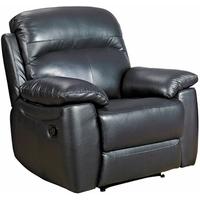 furniture link aston black leather recliner armchair