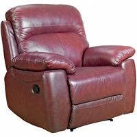 furniture link aston chestnut leather recliner armchair