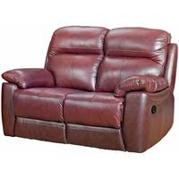 furniture link aston chestnut leather 2 seater fixed sofa