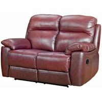 Furniture Link Aston Chestnut Leather 2 Seater Recliner Sofa