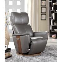 Furniture Link Voss Grey Leather Electric Recliner Chair