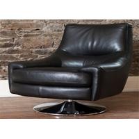 furniture link luna black leather swivel chair