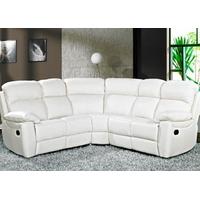 furniture link aston ivory leather recliner corner group