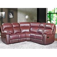 Furniture Link Aston Chestnut Leather Recliner Corner Group