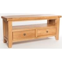 furniture link aylesbury oak tv unit 2 drawer