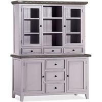Furniture Link Wellington Cotton White Reclaimed Pine Sideboard with Hutch