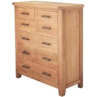 furniture link hampshire oak chest of drawer 4 over 3 drawer