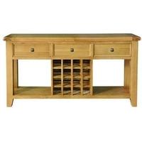 Furniture Link Aylesbury Oak Wine Rack Console